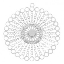 Metal Bohemian pendant round Silver
